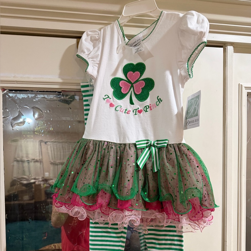 Too Cute to Pinch Kids St Patrick’s Day 2pc set. NEW WITHTAGS BonnieJean brand